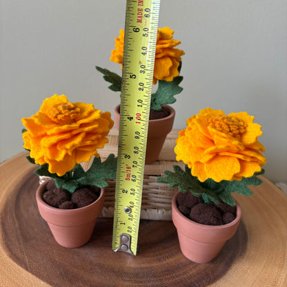 Marigold: October Birth Month Felt Flower