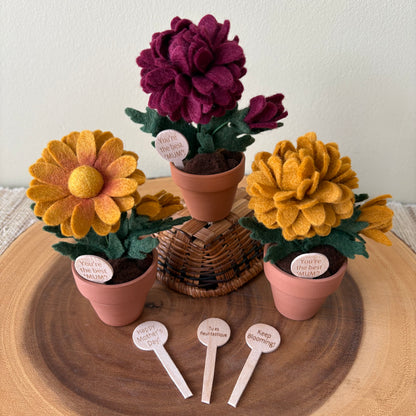You’re the Best “Mum” felt Chrysanthemum