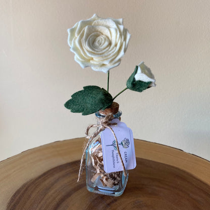 Handcrafted Felt Rose in Vase