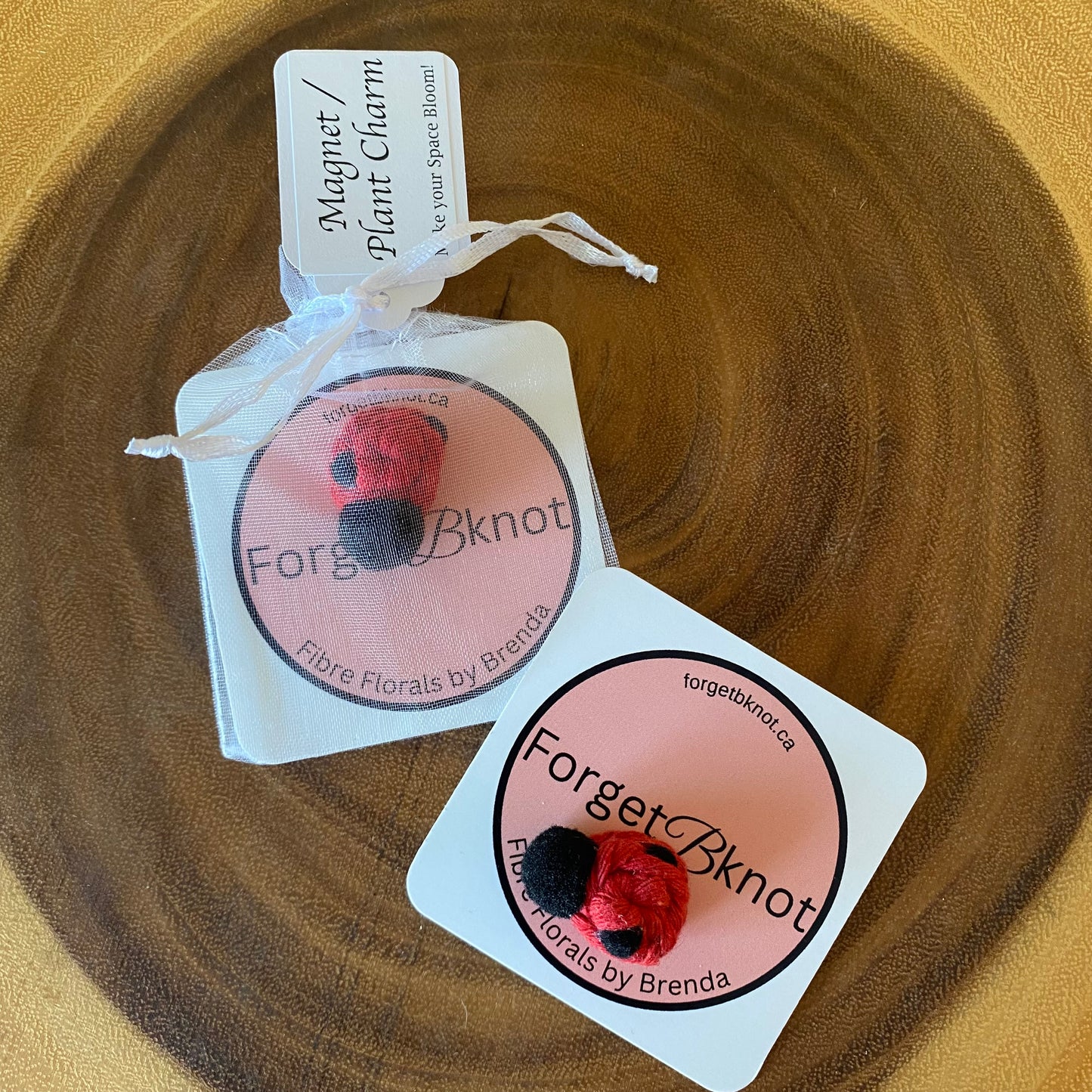 Plant Charm/Magnet - Ladybug/Bee/Spider