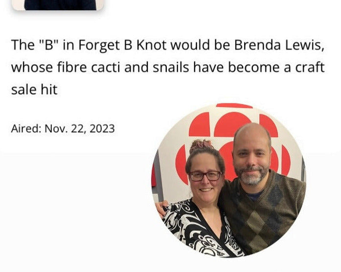 Screenshot of a media post featuring Alan Neal and Brenda of ForgetBKnot