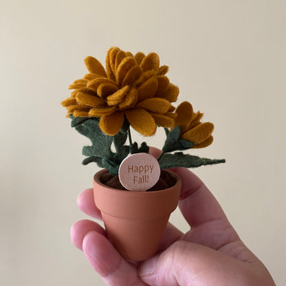“Happy Fall” mini Felt Flowers