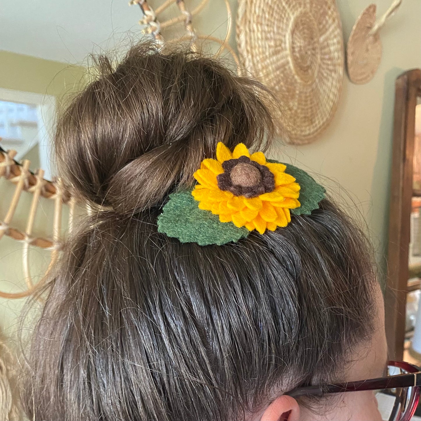 Felt Flower Hair Clip