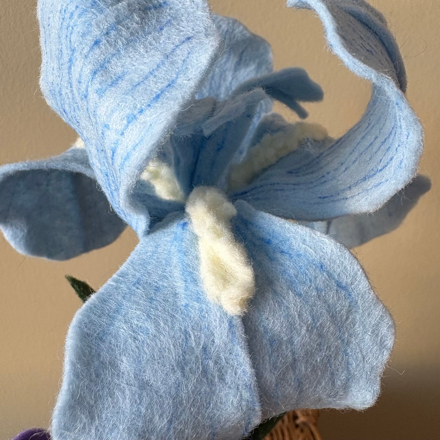 Felt Iris in Purple or Blue