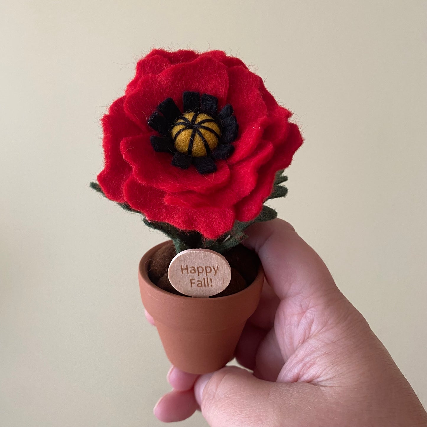 “Happy Fall” mini Felt Flowers