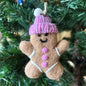 Felted Gingerbread Person Ornament
