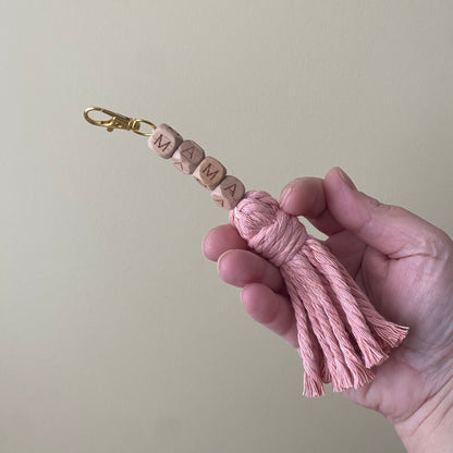 MAMA Macrame Tassel Keychain/Bag Charm