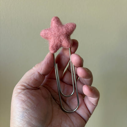 Felt Star Oversized Paperclip Bookmark