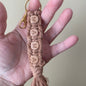 MAMA Macrame & Wooden Bead Keychain/ Bag Charm