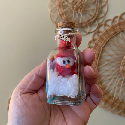 Jar-Felted Snowman