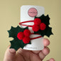 Holiday Holly Hair Clips