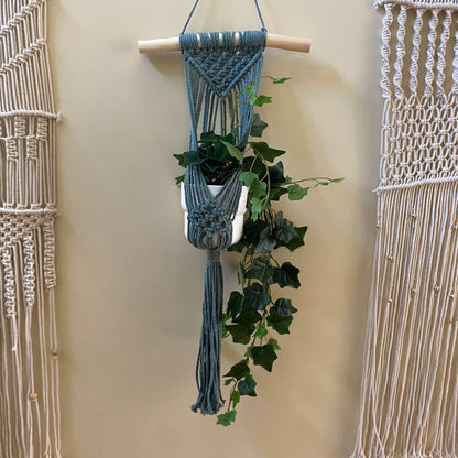 Macrame Wall Plant Hanger Style 2 (Recycled Cotton String)
