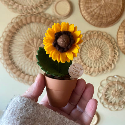 Sunflower Forever Felt Flower