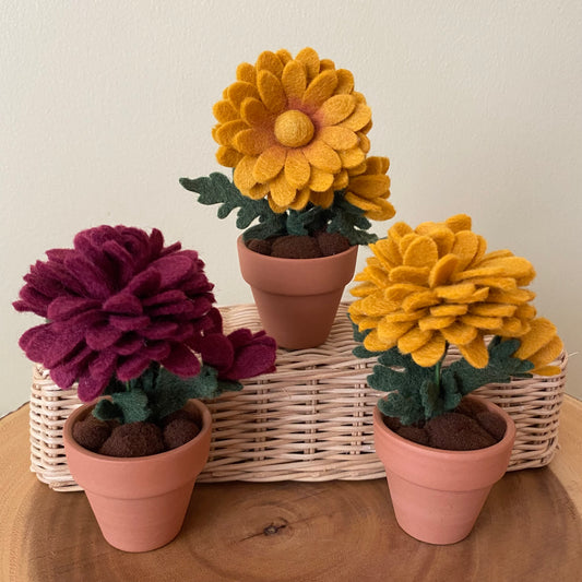 Chrysanthemum: November Birth Month Felt Flower