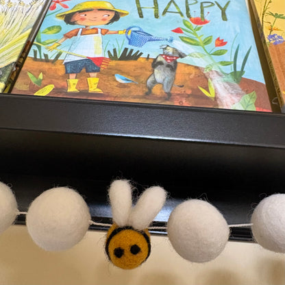 Felt Bee and Flower Garland