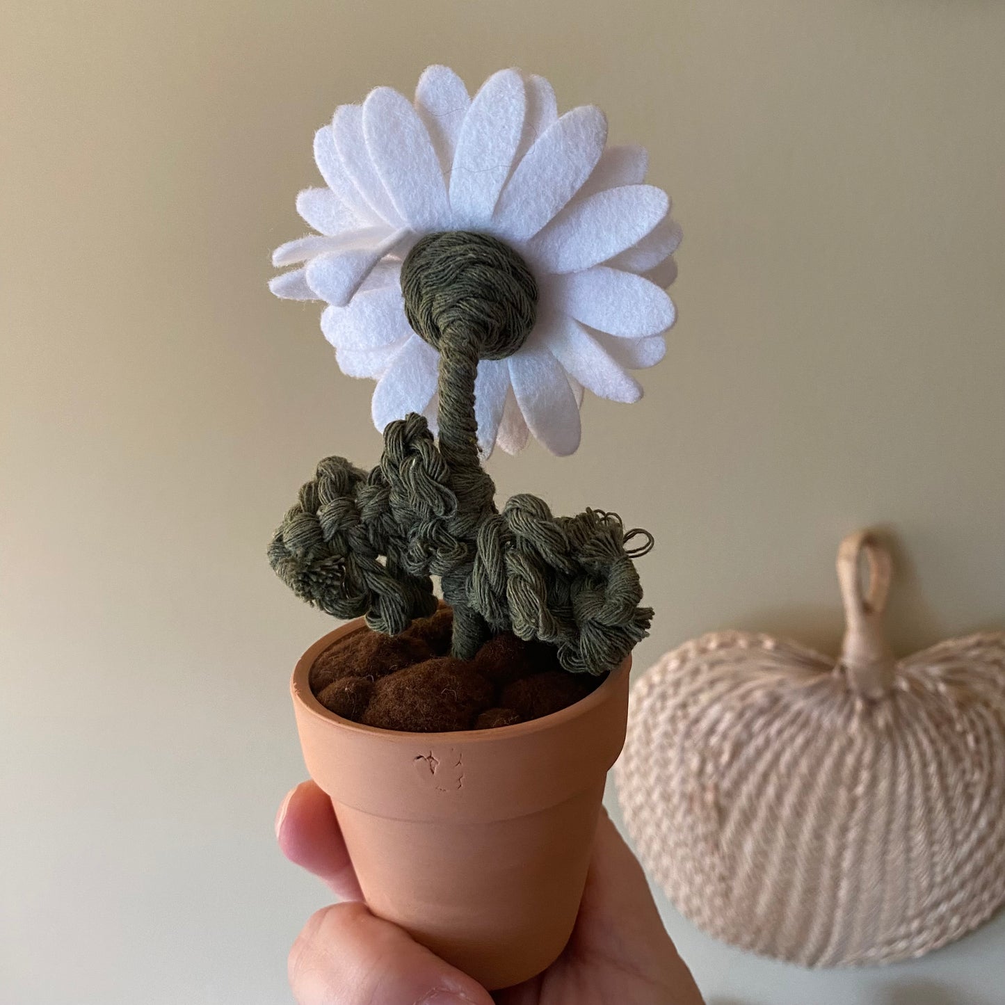 Felt and Macrame Daisy ***older style***