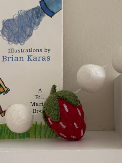 Felt Strawberry Garland